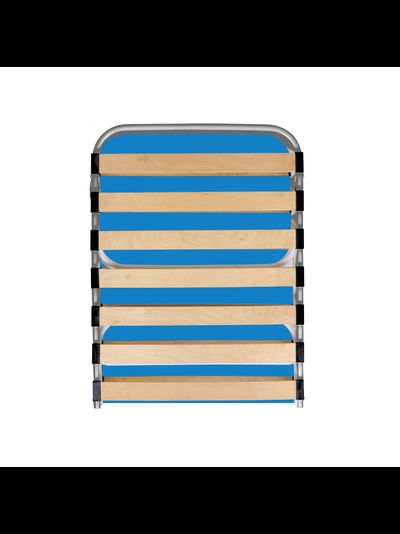 Кровать раскладная усиленная с мягким матрасом РК7М, рисунок синий