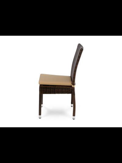 Плетеный стул MILANO без ручек темно-коричневый