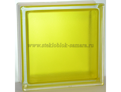 Стеклоблок Vitrablok окрашенный внутри арктика желтый