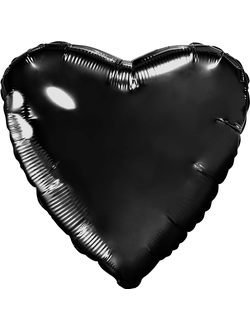 Сердце чёрное 45см