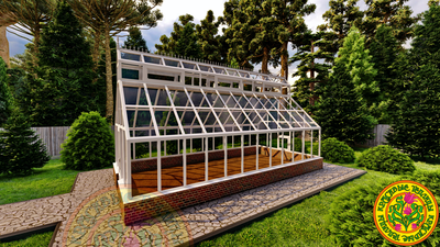 Базовая комплектация теплицы ЙОРКШИР Z размером 8000 х 4000 мм