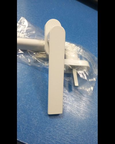 0011-Ручка алюминиевая "Melke Линия", 38мм белая