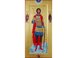 Никита Готфский, Константинопольский, Святой великомученик, воин. Рукописная мерная икона.