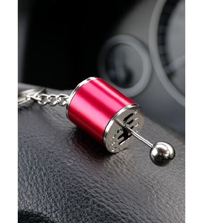 Брелок рычаг КПП, металл, КРАСНЫЙ