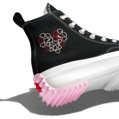 черные кеды конверс на платформе фото, черные высокие кеды Converse