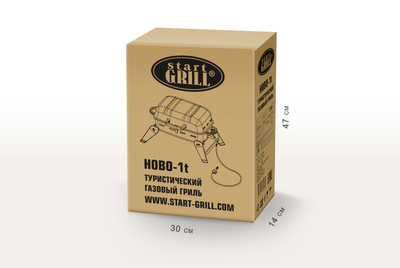 Компактный походный газовый гриль HOBO-1T