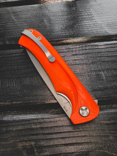 Складной нож Чиж плюс сталь К 110, рукоять G10, цвет оранжевый