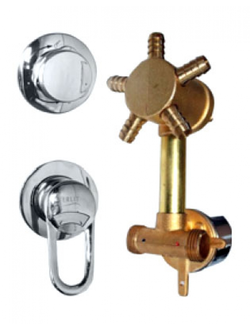 Смеситель для душевых кабин 5-и режимный 100мм, под хомут