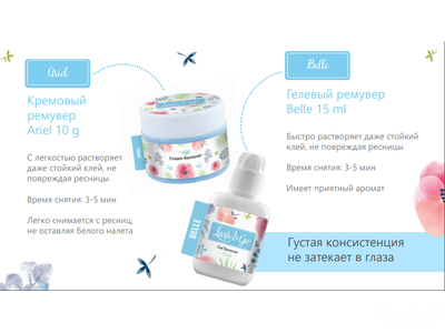 Lash&amp;Go Профессиональный кремовый ремувер для снятия наращенных ресниц «Ariel» (15 гр)