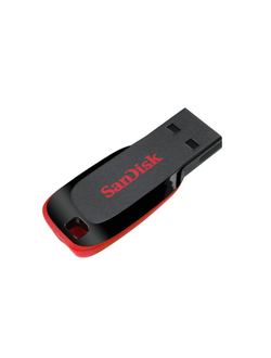 Флеш-память SanDisk Cruzer Blade, 128Gb, USB 2.0, красный, SDCZ50-128G-B35