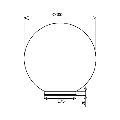 ШАР Зеркальная Полусфера , 400 мм