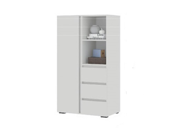 Гостиная ХЕЛЕН - Шкаф ШК 03 Белый Шагрень/Белый Шагрень