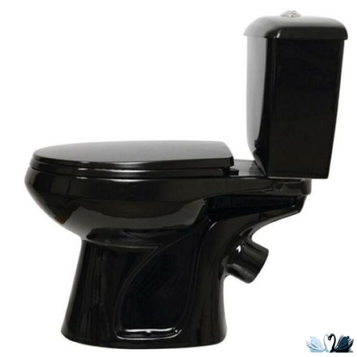 Унитаз с бачком Оскольская керамика Элисса Антивсплеск, черный, Стандарт (сиденье арматура УКЛАД)