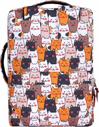 Рюкзак сумка для ноутбука 15.6 - 17.3 дюймов Optimum, котики