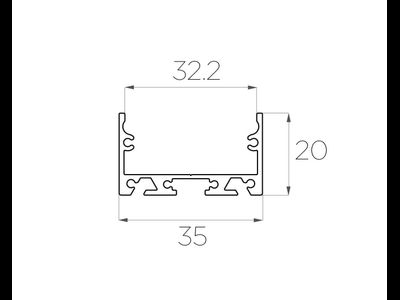 Алюминиевый профиль 4L-3520-S ANOD