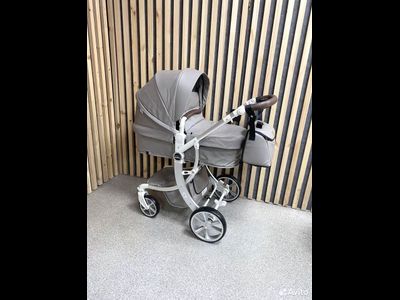 Детская коляска 2 в 1 Farfello Aimile Original Космический Латте Экокожа