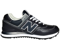 New Balance 574 Leather Stone Blue