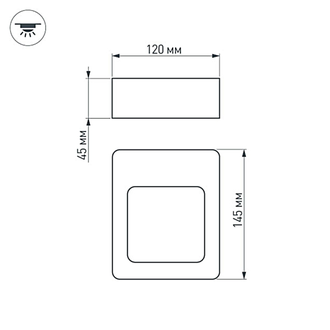 Светильник настенный Arlight  LGD-Wall-Frame-2B-5W Warm White (IP54 Металл)