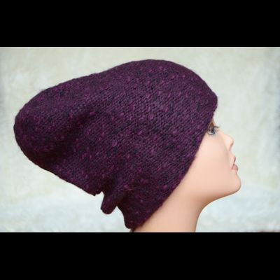 Итальянская шапка бини женская Vizio 6148 CL бордовая