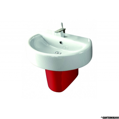 Умывальник тюльпан c полупьедесталом Sanita Luxe Best-55 с отверстием