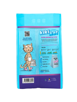 Наполнитель KikiKat Бентонитовый, комкующийся, Лаванда 10 л