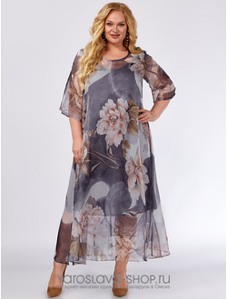 Модель: А-3985-1.Шикарное женское платье из нежного воздушного шифона