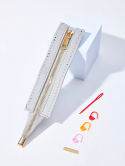 Молния для сумки вшитая в основу серая 18 см