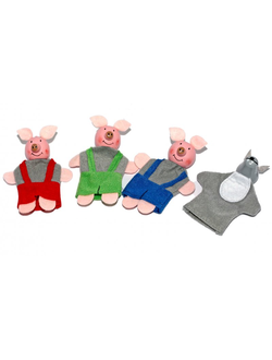 Пальчиковый кукольный театр Три поросенка