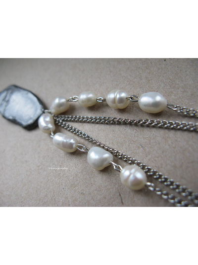 Сказочное колье &quot;Око Единорога&quot; - крупное фэнтези-украшение с элементами викторианского стиля