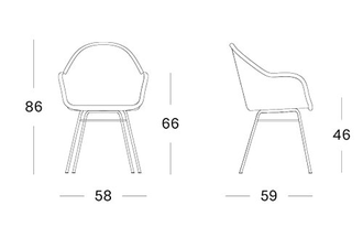 Уличное кресло Edgard Dining Chair Steel A Base