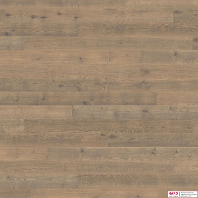Паркетная доска Haro Дуб Табако Серый Глубокий Браш 541170 1-пол масло