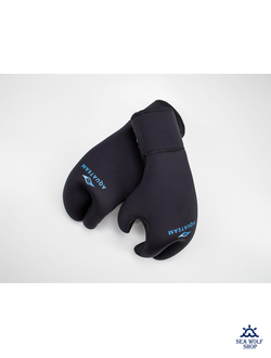 Рукавицы неопреновые 9мм AquaTeam 3х-палые ОП р.XL
