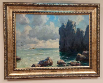 Шомин С.Н.  Бухта А.П.Чехова в Гурзуфе. Крым. 1980г. Холст, масло, 60х80  (1046)