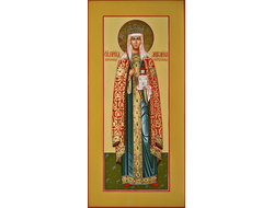 Ангелина Сербская, преподобная, королева. Рукописная мерная икона.