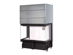 Каминная топка Дельта 1000 три стекла принтинг, Экокамин (Россия)