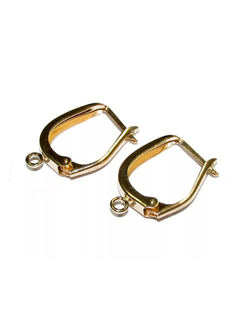 Швензы с английской застежкой 18*12 мм , цвет золото