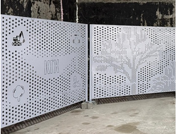 КГХ ограждение перфорированное 2000х2400мм | ГОРЗАБОР