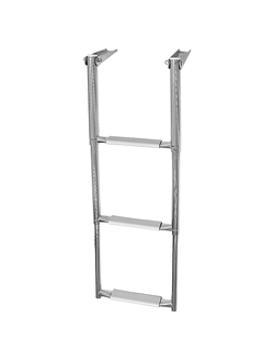 Трап телескопический складной, 3 серых ступени (ширина 310 мм.)