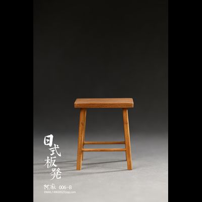 Табурет 1/6 (деревянный) - КОЛЛЕКЦИОННАЯ ДИОРАМА 1/6 Japanese Stool (006B) - Achang Models