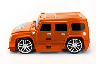 Детский чемодан машина внедорожник оранжевый