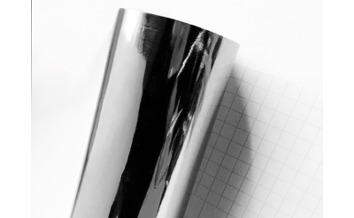 Серебристая САМОКЛЕЯЩАЯСЯ плёнка «ЗЕРКАЛЬНАЯ» (не для печати, идёт как фон)