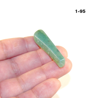 Авантюрин натуральный (галтовка) зеленый №1-95: 6,1г - 40*11*9мм
