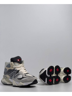 New Balance 9060 Light Grey с мехом