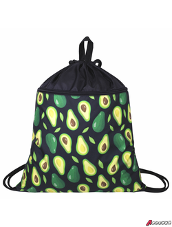 Мешок для обуви BRAUBERG БОЛЬШОЙ, с ручкой, карман на молнии, сетка, 51×41 см, «Avocado». 271058