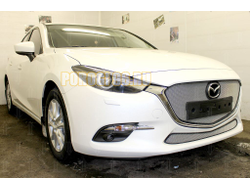 Защита радиатора Mazda 3 2016-2019 chrome низ