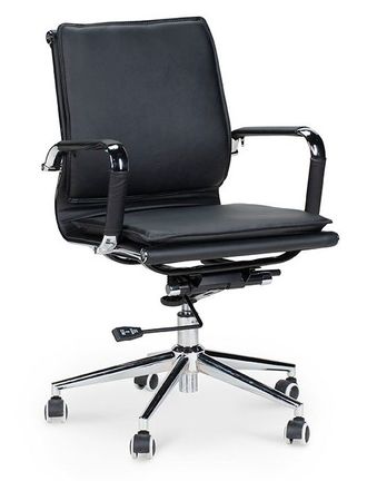 Кресло офисное Харман LB черная экокожа низкая спинка