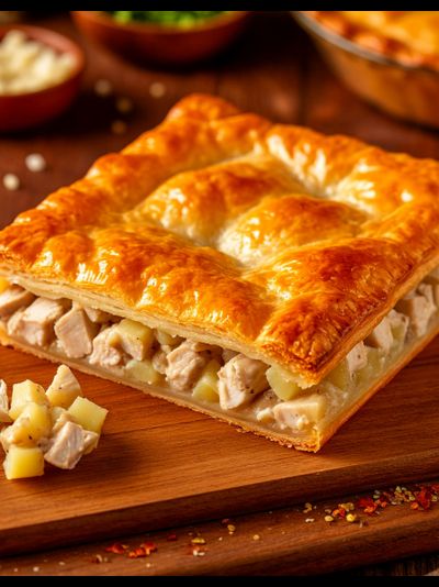 Пирог с курицей и картофелем