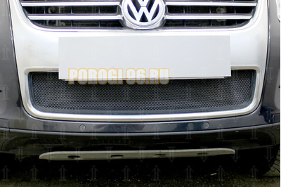 Защита радиатора Volkswagen Touareg I 2007-2010 black низ