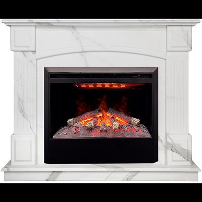 Электрокамин Carolina Marble WT с очагом 3D Helios 26 SBG