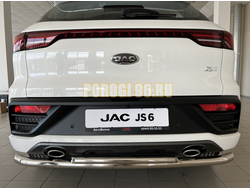 Защита заднего бампера двойная d60/42 для JAC JS6 2022-